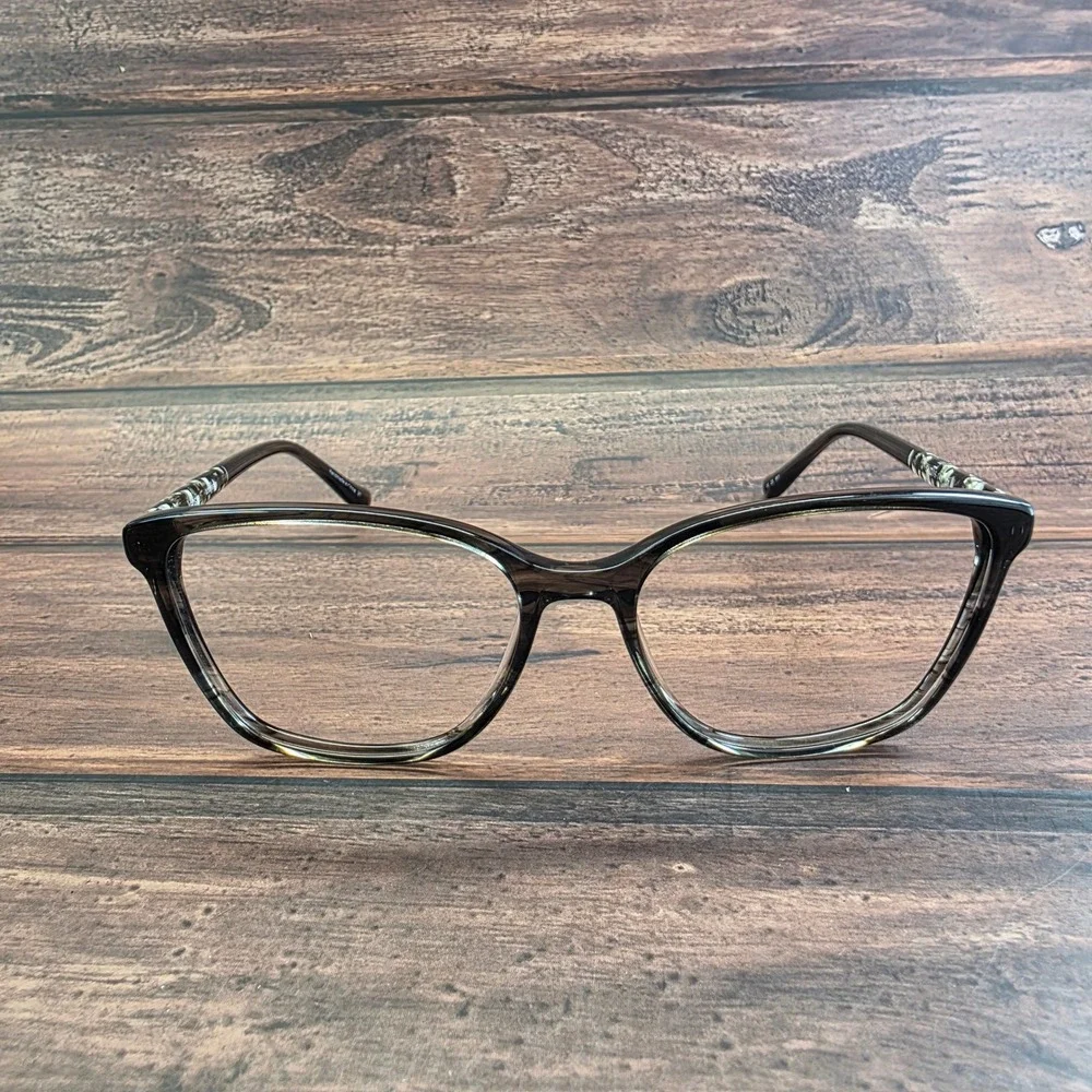 Kensie Accessory Women Cat Eye Eyeglasses Grey Black‎ White 54-16-140 CR